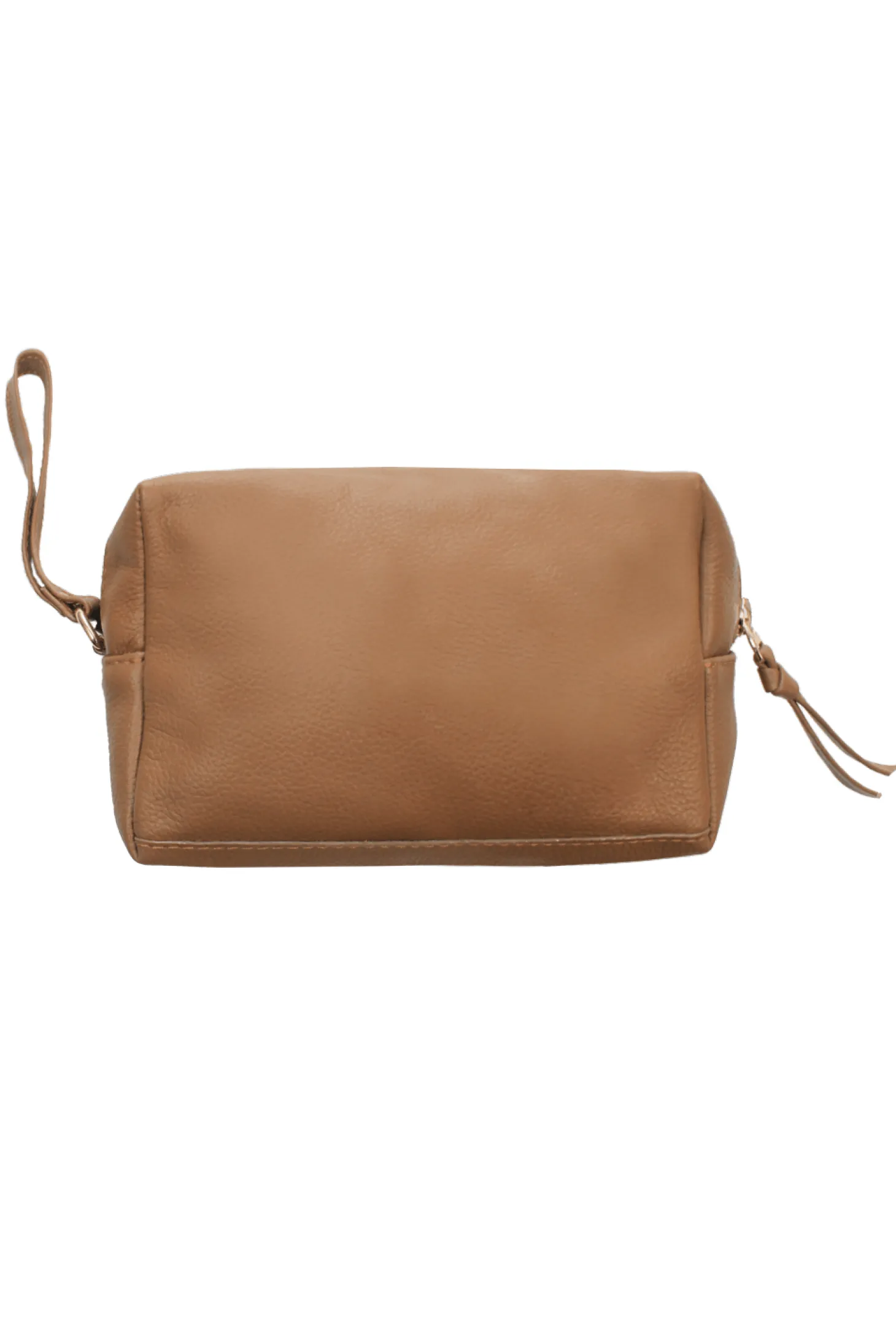 Online Carolina Abby Make Up Bag Tan Soft Leather