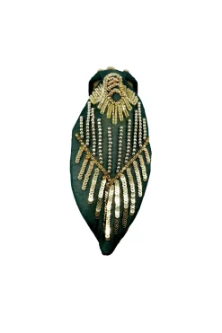Outlet Carolina Abella Embellished Headband Olive