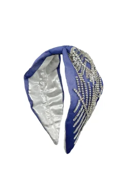 Clearance Carolina Abella Embellished Headband Cobalt Blue