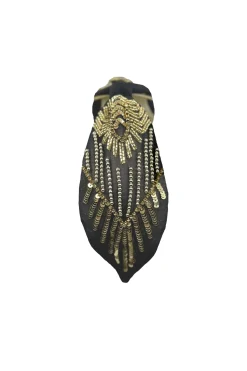 Best Sale Carolina Abella Embellished Headband Charcoal