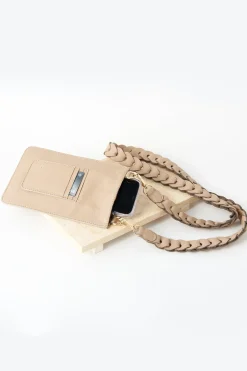 Outlet Carolina Adelina Mobile Phone Holder Nude Soft Leather