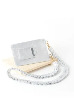 Best Carolina Adelina Mobile Phone Holder Silver Soft Leather