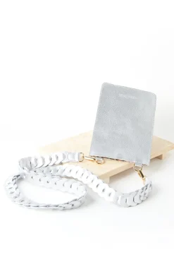 Best Carolina Adelina Mobile Phone Holder Silver Soft Leather