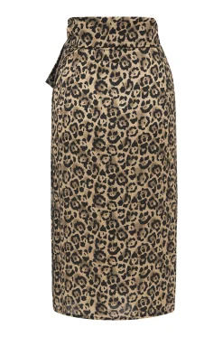Discount Carolina Alima Animal Print Wrap Skirt