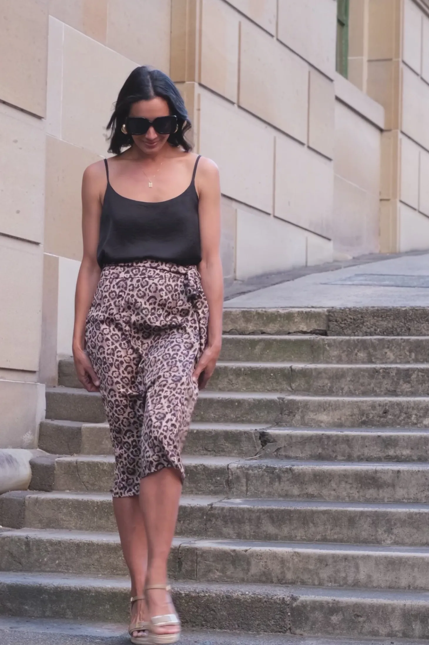 Discount Carolina Alima Animal Print Wrap Skirt