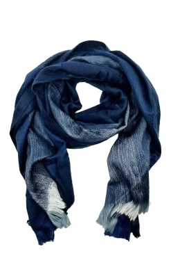 Store Carolina Alpaca Wrap Striped Multi Colour Cobalt Blue