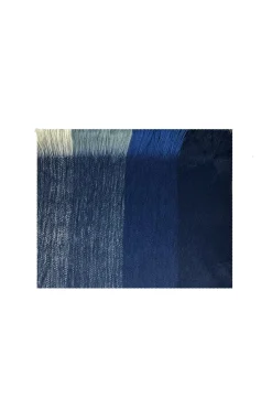 Store Carolina Alpaca Wrap Striped Multi Colour Cobalt Blue