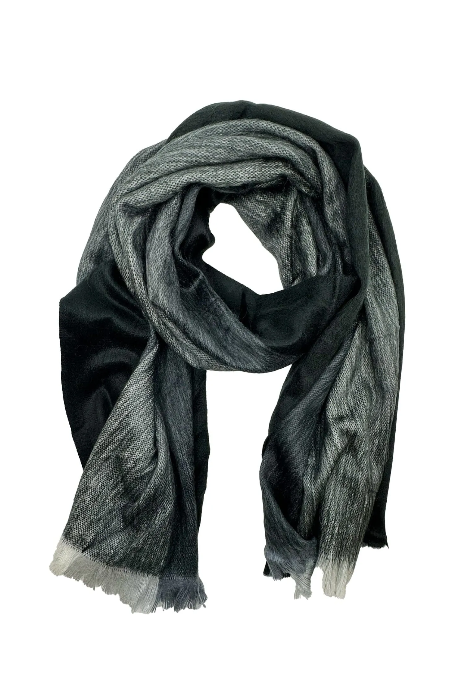 Store Carolina Alpaca Wrap Striped Multi Colour Black
