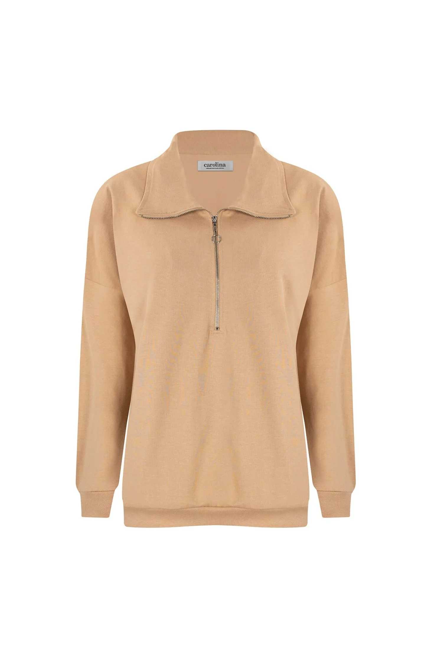 Store Carolina Amara Half Zip Jumper Tan