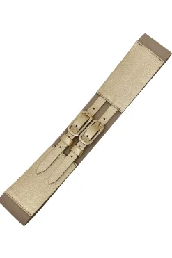 Clearance Carolina Amaya Elasticised Belt Gold