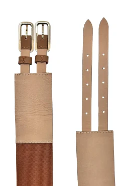 Fashion Carolina Amaya Elasticised Belt Tan