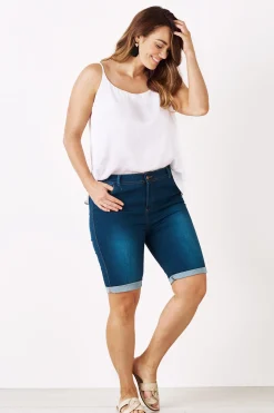 Outlet Carolina Amber Blue Denim Shorts