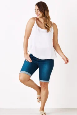 Outlet Carolina Amber Blue Denim Shorts