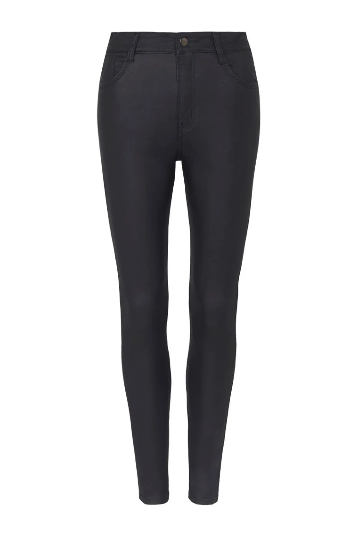 Shop Carolina Amber Coated Skinny Jeans Black