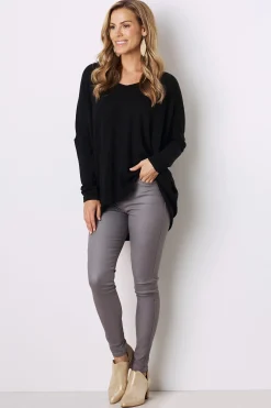Sale Carolina Amber Coated Skinny Jeans Grey