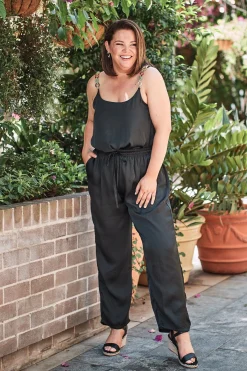 Discount Carolina Ana Camisole Top Black with Chain Straps