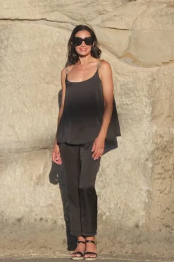 Discount Carolina Ana Camisole Top Black with Chain Straps