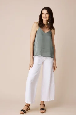 Sale Carolina Ana Camisole Top Pistachio with V Neck