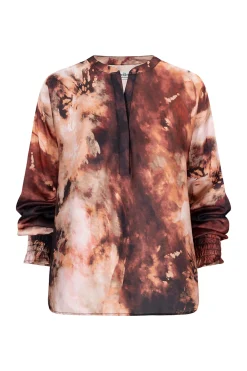 Hot Carolina Angelina Long Sleeve Top Stacey Print