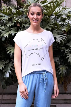 Discount Carolina Australia, We Are With YouT-Shirt White