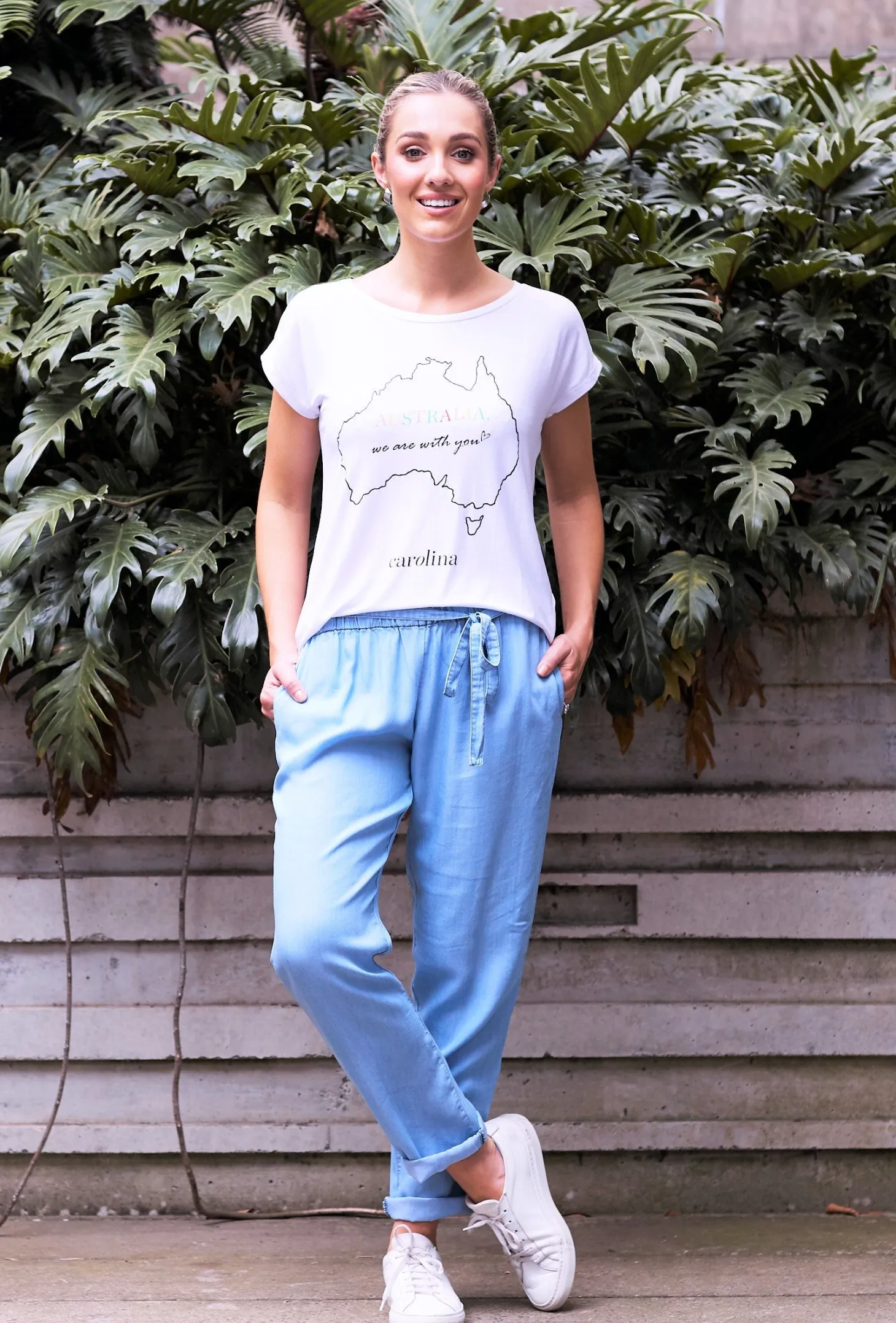 Discount Carolina Australia, We Are With YouT-Shirt White