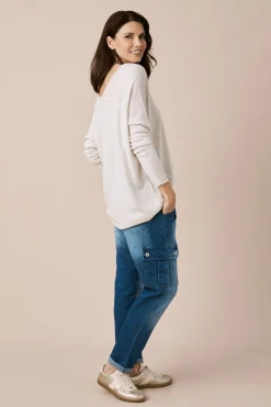 Best Carolina Avery V-Neck Jumper Cream