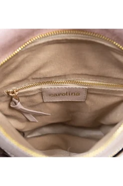 Cheap Carolina Barcelona Leather Handbag Nude Soft Leather