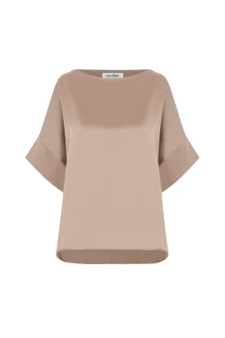Hot Carolina Bianca Short Sleeve Top Almond
