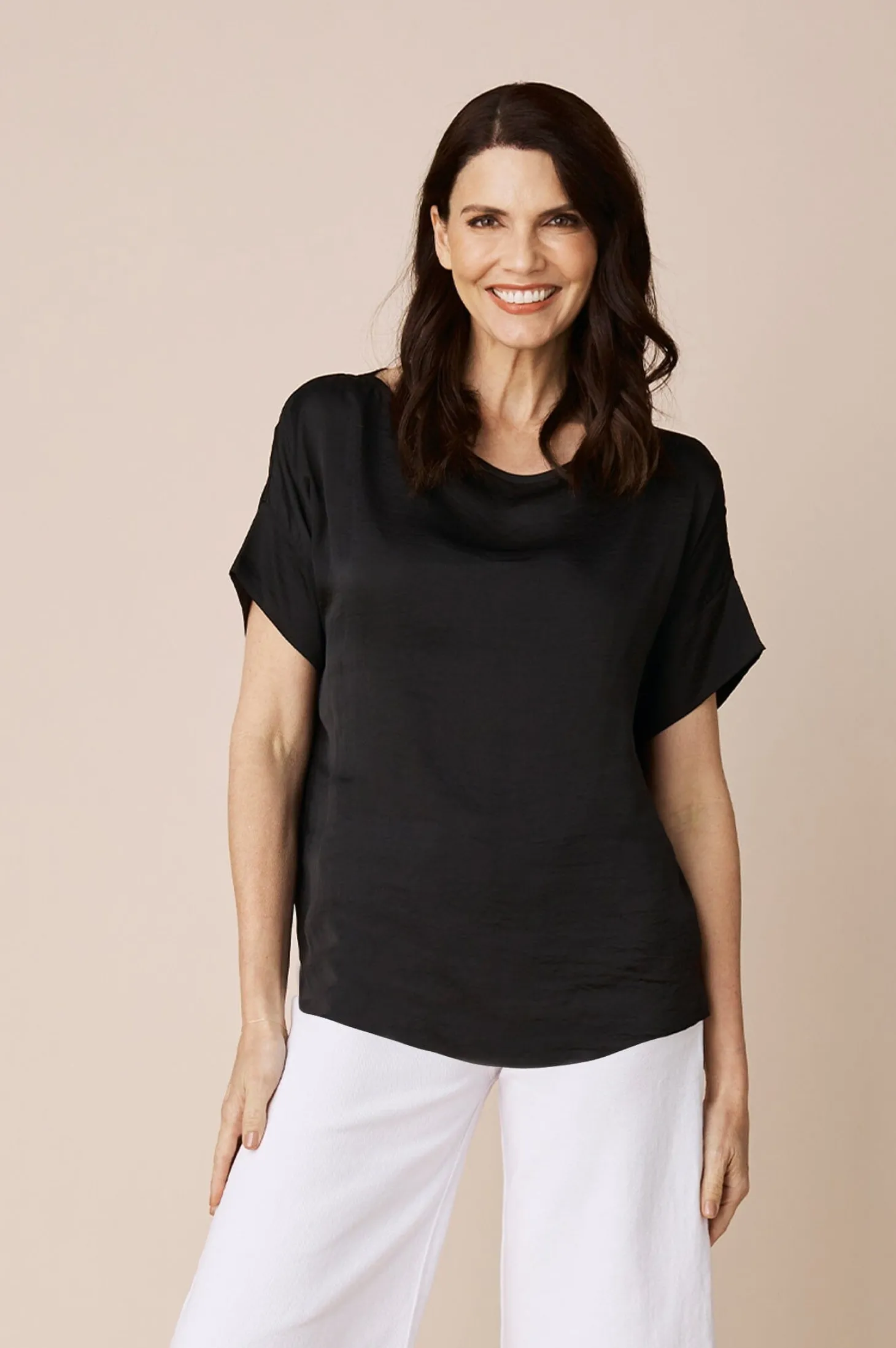 Online Carolina Bianca Short Sleeve Top Black
