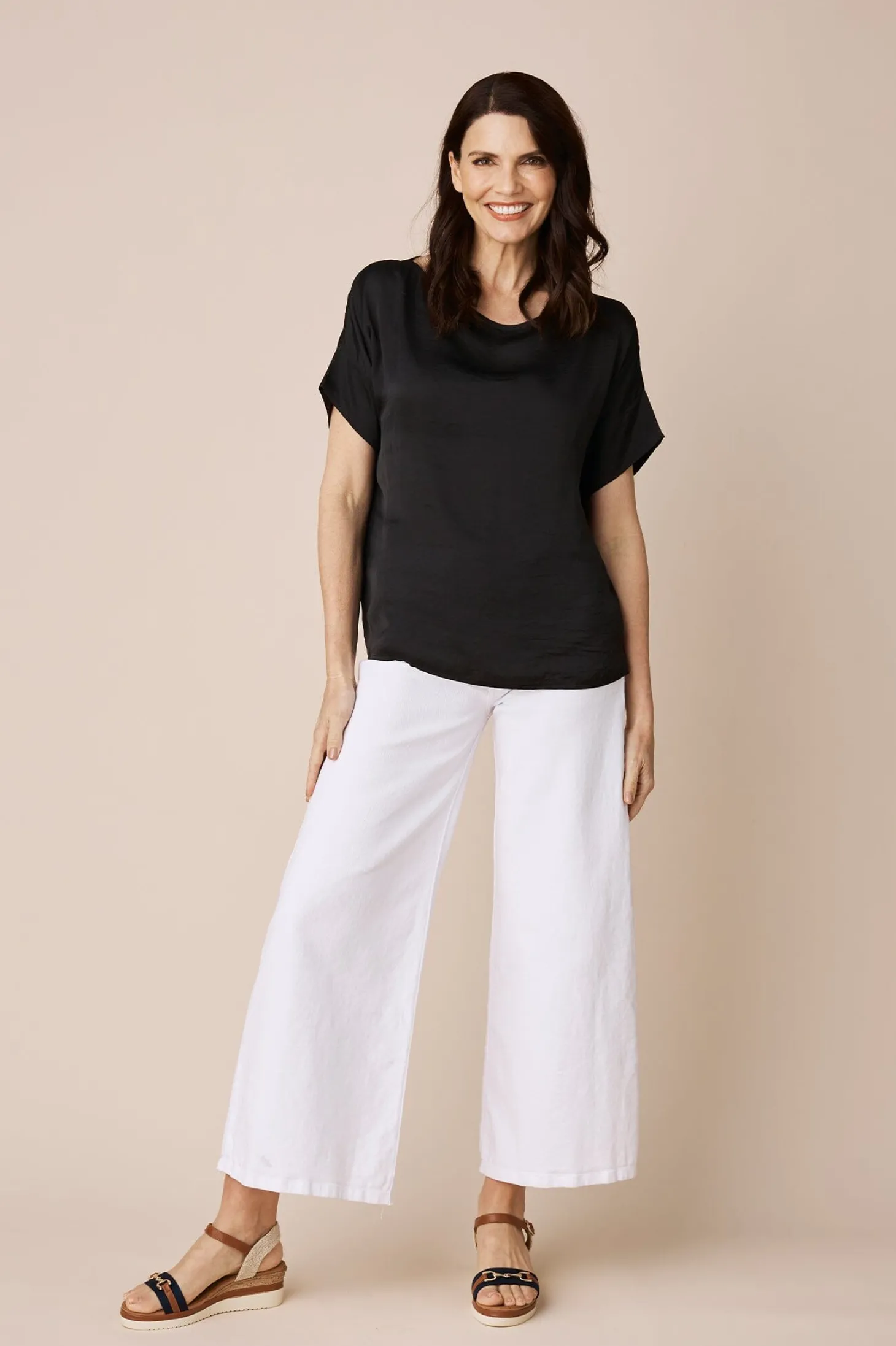 Online Carolina Bianca Short Sleeve Top Black