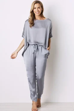 Outlet Carolina Bianca Short Sleeve Top Grey