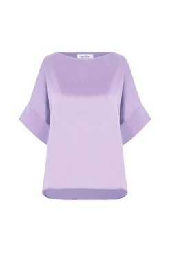 Discount Carolina Bianca Short Sleeve Top Lavender