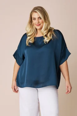 Discount Carolina Bianca Short Sleeve Top Navy