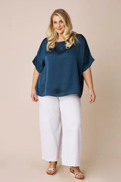 Discount Carolina Bianca Short Sleeve Top Navy