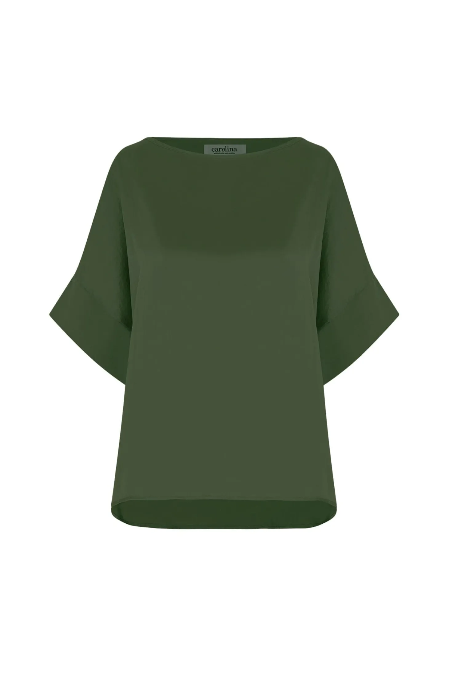 Outlet Carolina Bianca Short Sleeve Top Olive