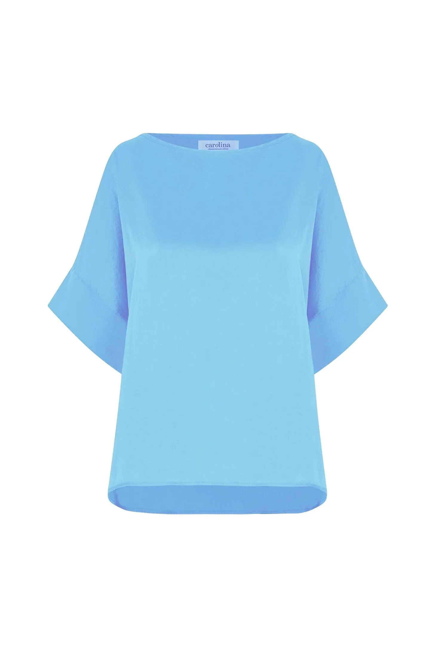 Flash Sale Carolina Bianca Short Sleeve Top Ocean Blue