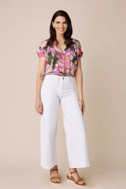 Cheap Carolina Brea Floral Short Sleeve Top