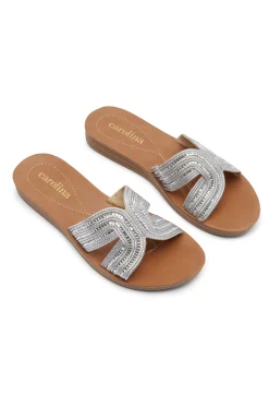 Discount Carolina Brianna Slides Silver