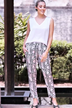 Best Carolina Camilla Pants Blush Python