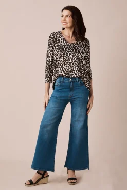 Cheap Carolina Cammy High Rise Wide Leg Denim Jeans