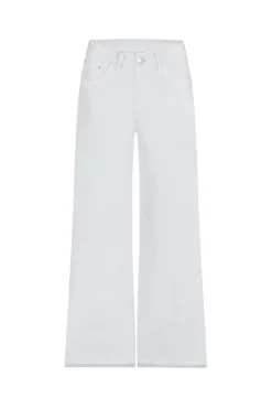 Hot Carolina Cammy High Rise Wide Leg White Jeans