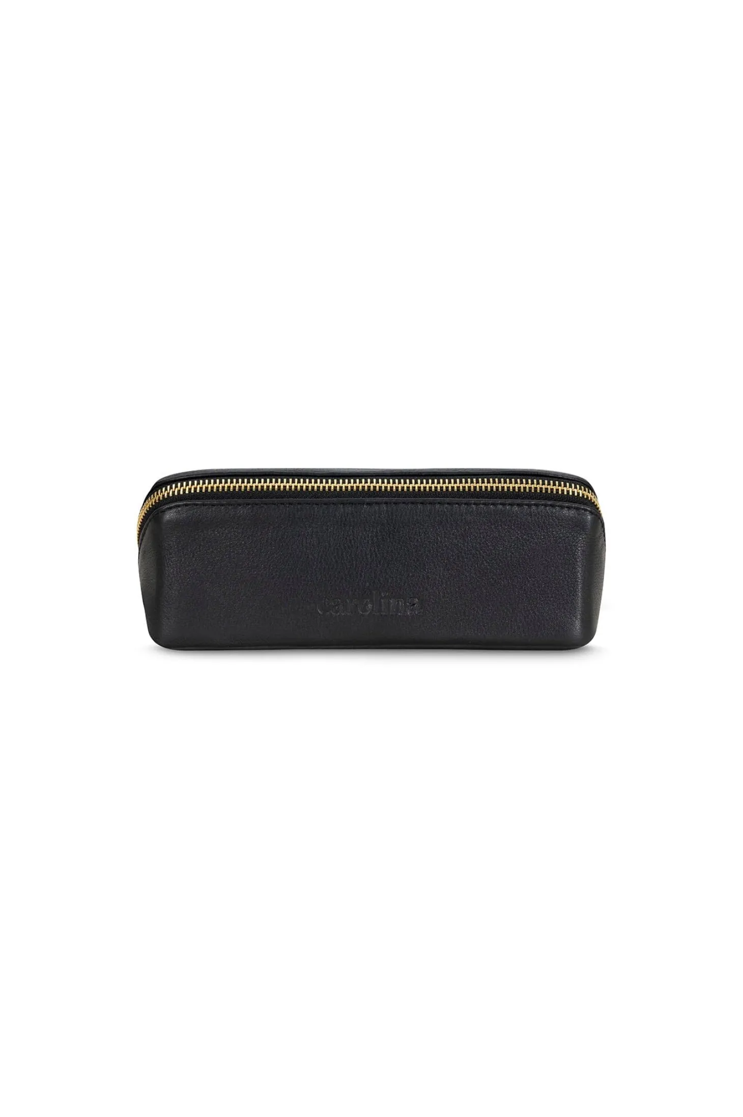 Best Carolina Cara Make Up Bag Black Soft Leather