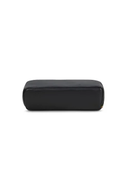 Best Carolina Cara Make Up Bag Black Soft Leather