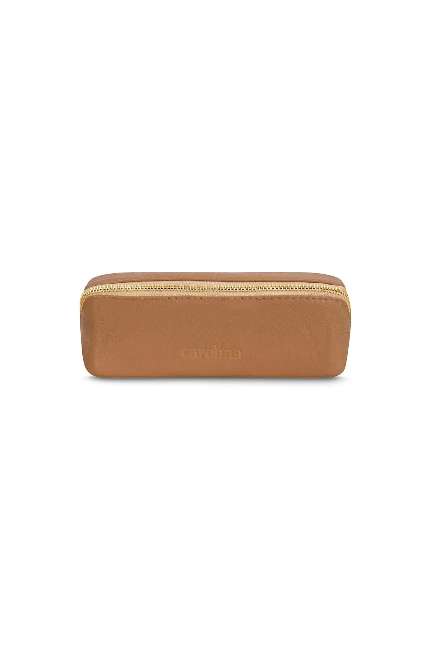 Clearance Carolina Cara Make Up Bag Tan Soft Leather