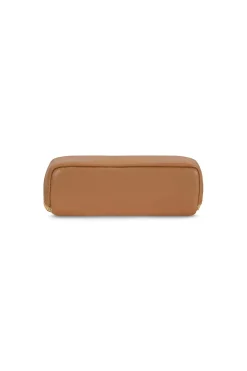 Clearance Carolina Cara Make Up Bag Tan Soft Leather