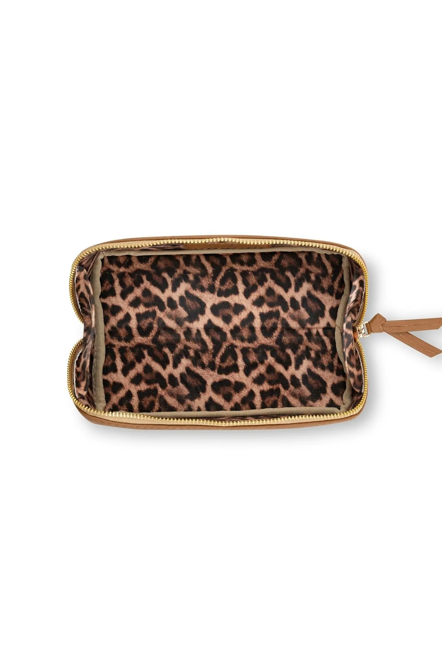 Clearance Carolina Cara Make Up Bag Tan Soft Leather
