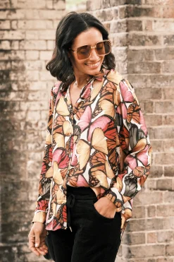 Sale Carolina Carina Long Sleeve Collared Shirt