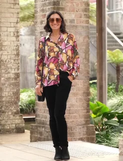Sale Carolina Carina Long Sleeve Collared Shirt