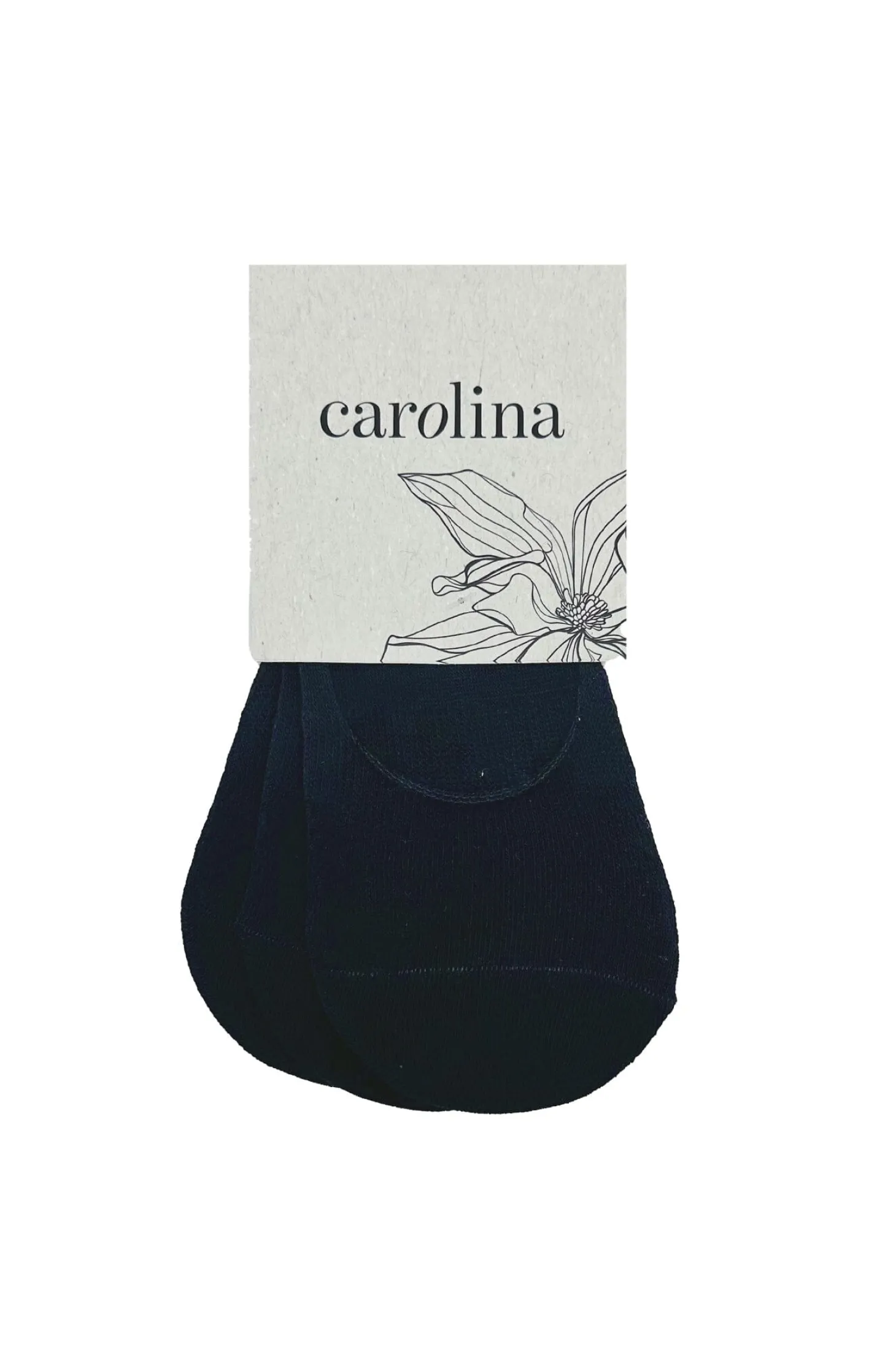 Fashion Carolina No Show Socks Set of 3 Black