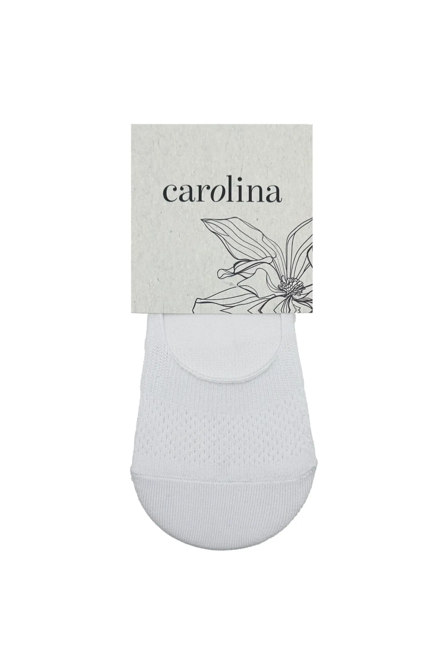 Fashion Carolina No Show Socks Set of 3 White